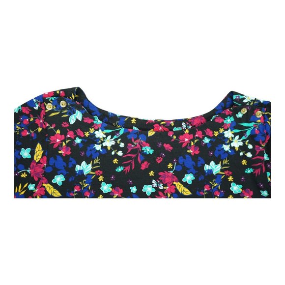 Jessica London Tropical Floral Knit Top‎ Shirt Size 18/20 3/4 Sleeve Stretch - Picture 5 of 7